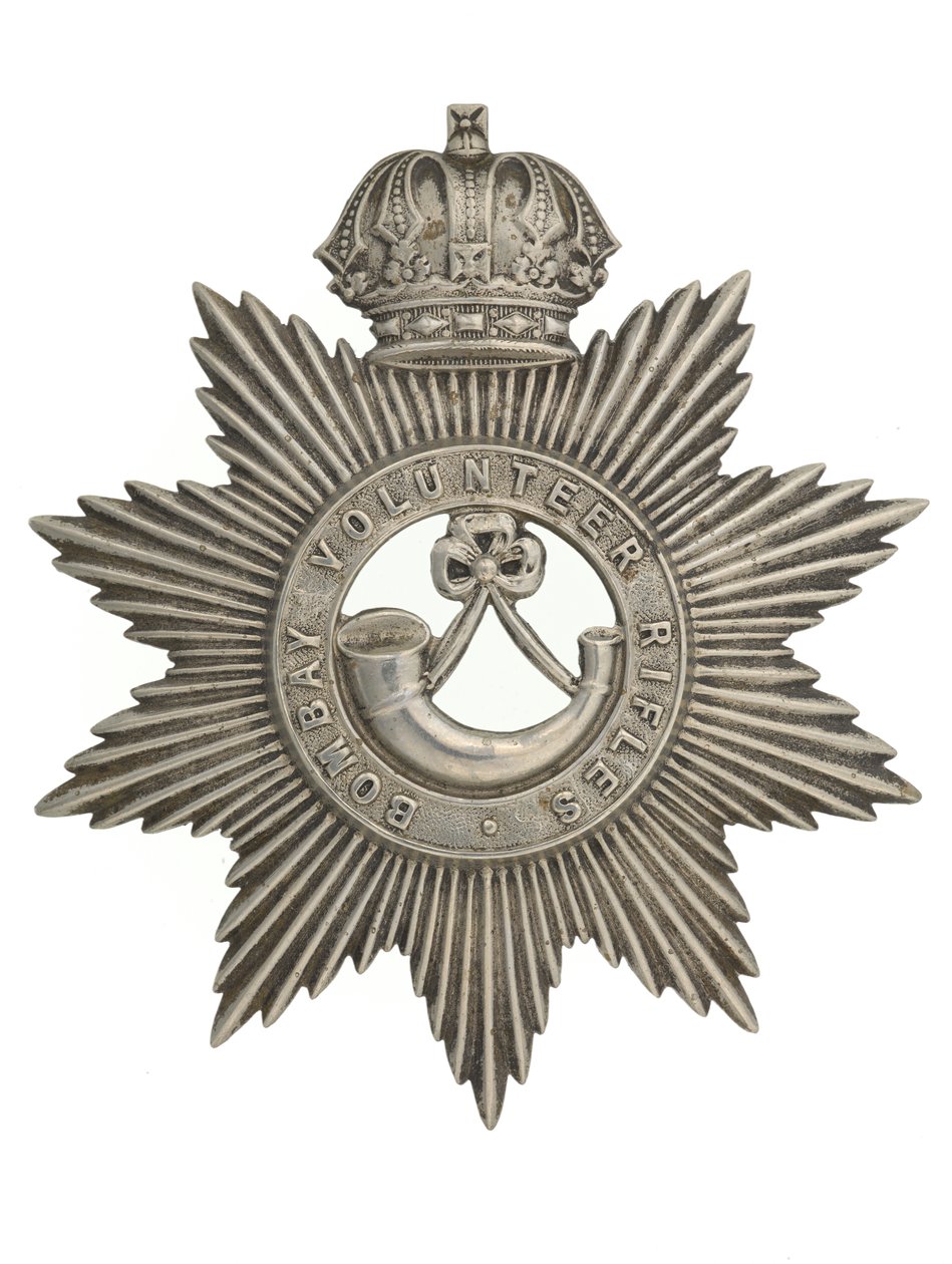 Distintivo da elmetto, Bombay Volunteer Rifles, 1877-1901 da Indian School