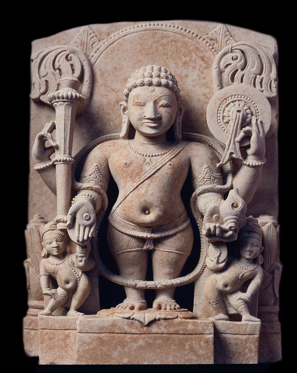 Induismo: rappresentazione di Vishnu - Scultura in gres, Scuola di Mathura, Impero Kushan da Indian School