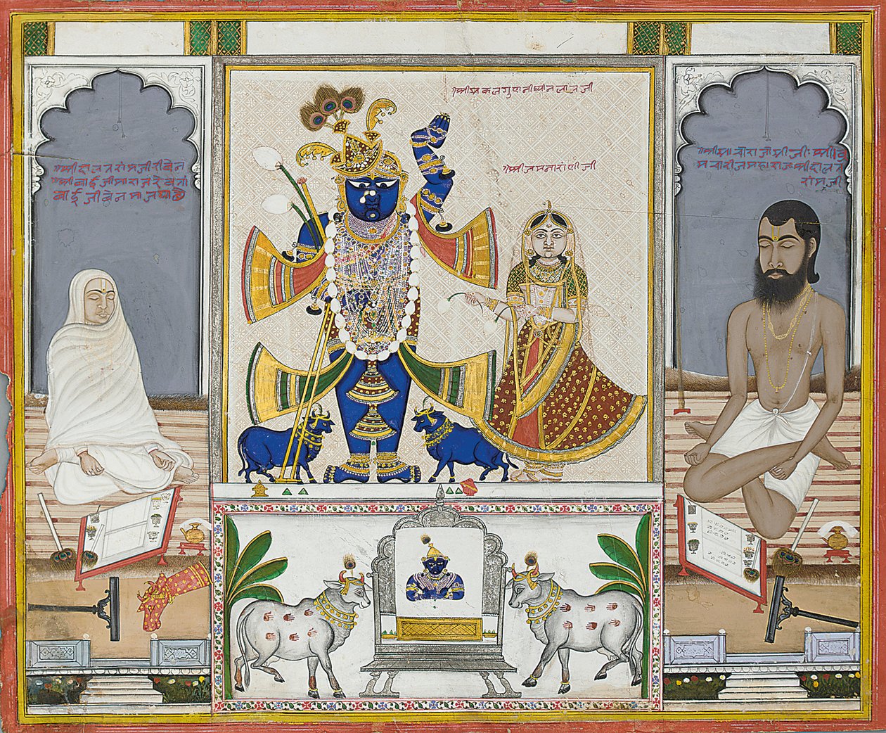 Illustrazione per un manoscritto sul culto di Srinathji, Rajasthan, inizio XIX secolo da Indian School