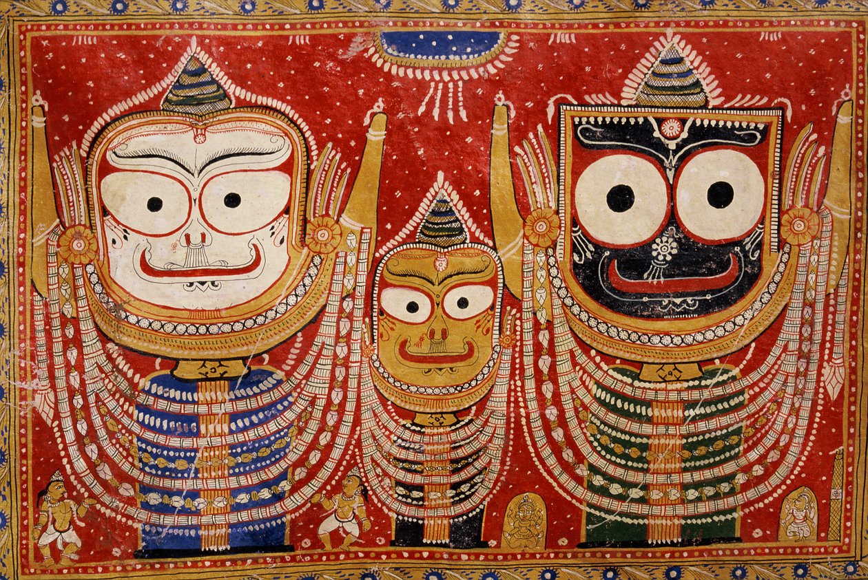 Jagannath, dipinto sul muro di una casa da Indian School