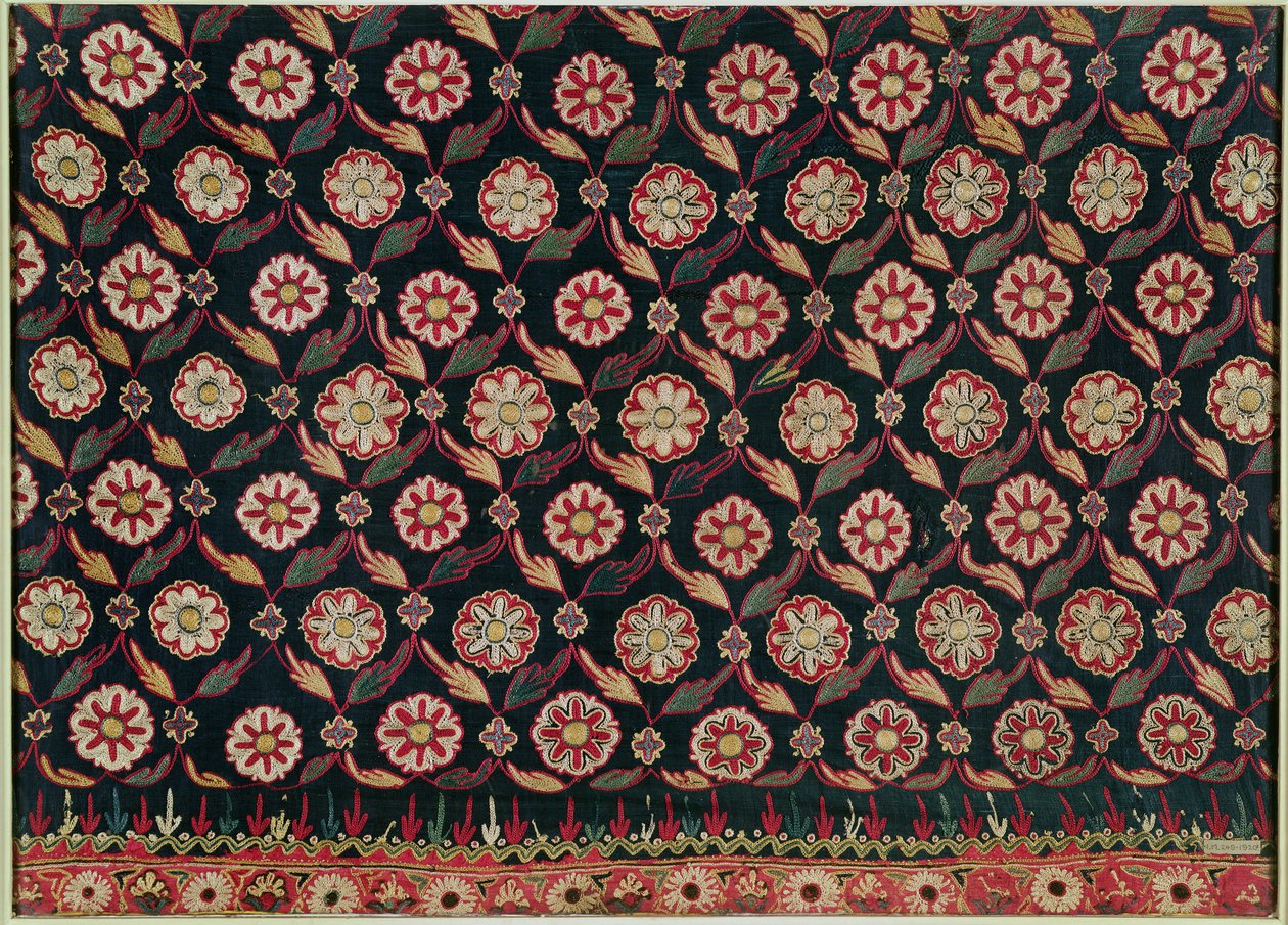 Pezzo di gonna ricamata di Kutch, Stato di Bombay, India da Indian School