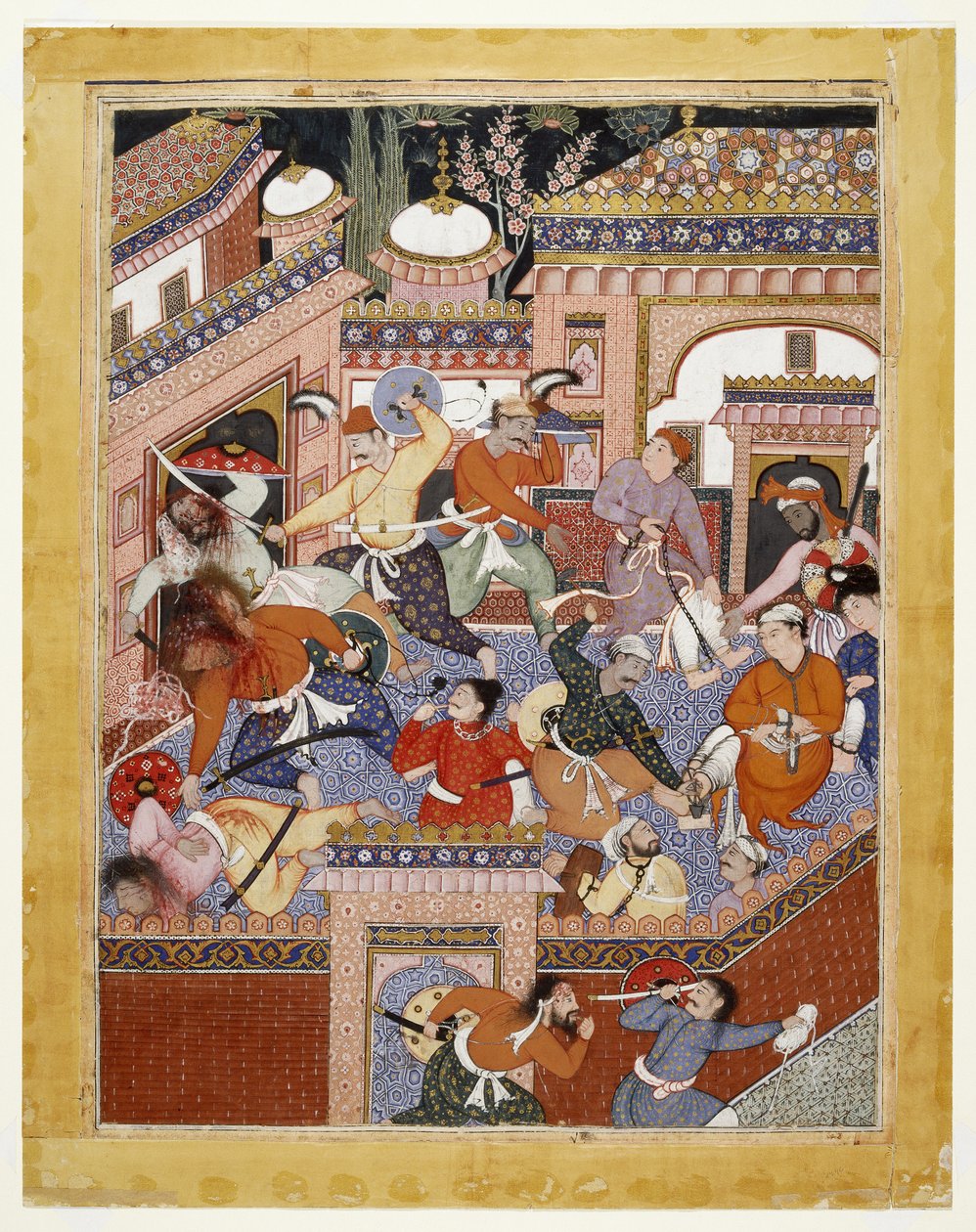 Guidati da Songhur Balkhi e Lulu la spia, gli Ayyar tagliano la gola alle guardie carcerarie e liberano Said Farrukh-Nizhad, 1557 - 1572 da Indian School