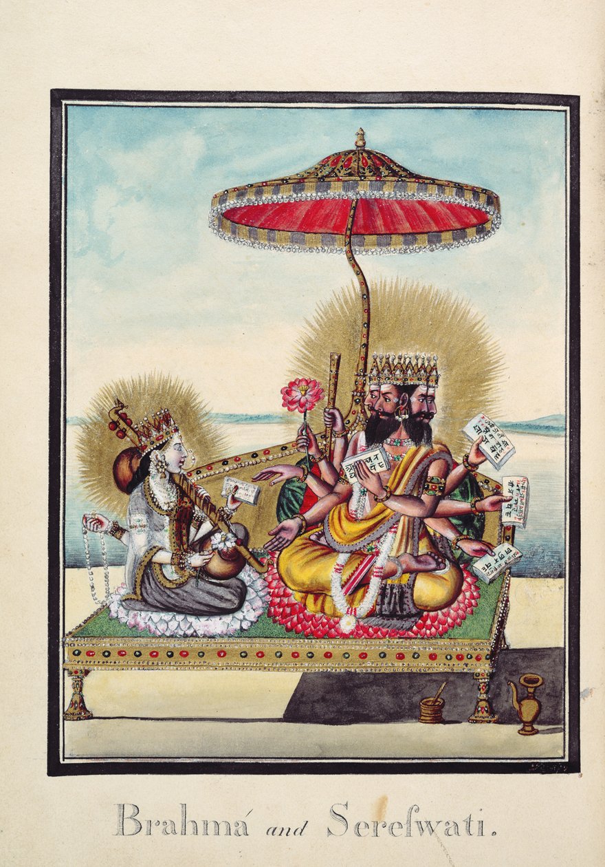 MSS EUR C 116/1 f.24v Brahma e Saraswati, dall