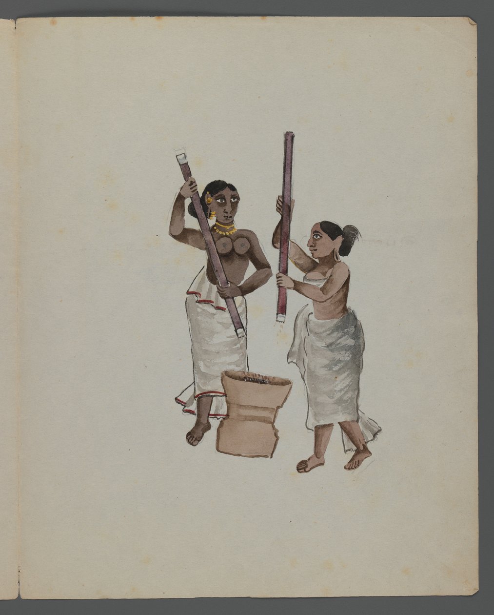 Uno di una serie di nove immagini che mostrano indiani in diverse professioni da Indian School