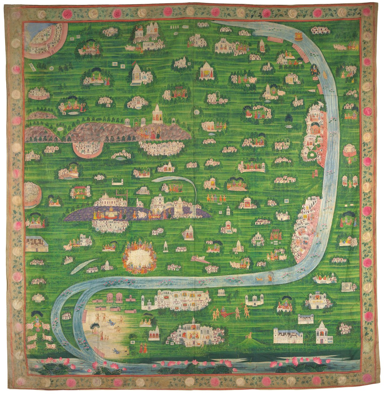 Mappa del pellegrinaggio di Vraj da Indian School