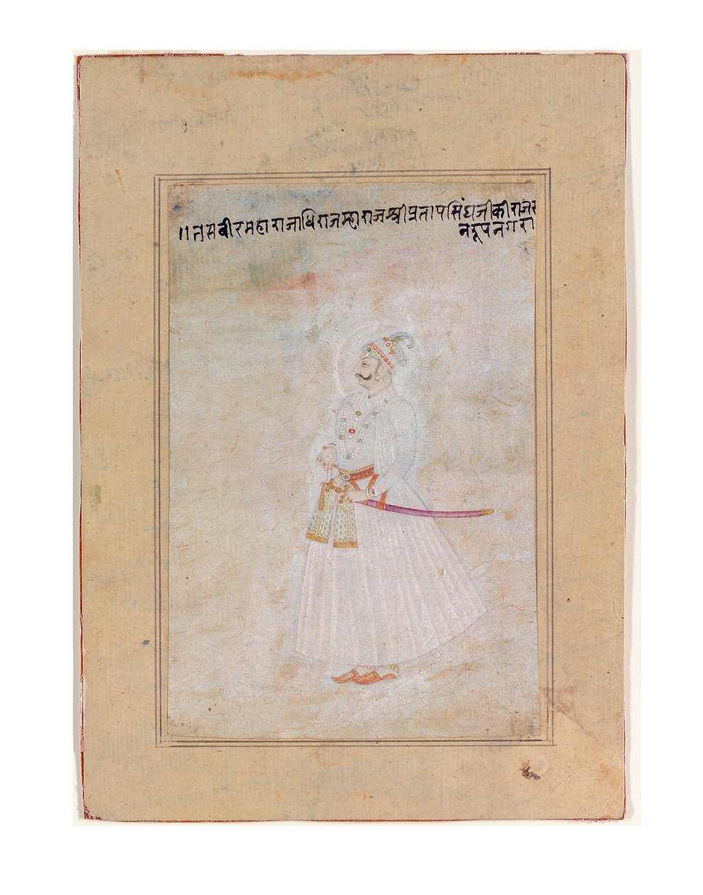 Ritratto di un Sovrano Rajput, in piedi da Indian School