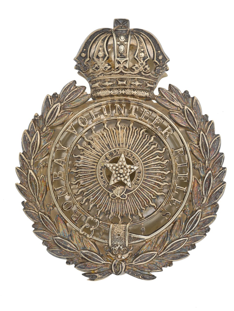 Piastra per cintura da tasca, Bombay Volunteer Rifles, 1877-1901 da Indian School