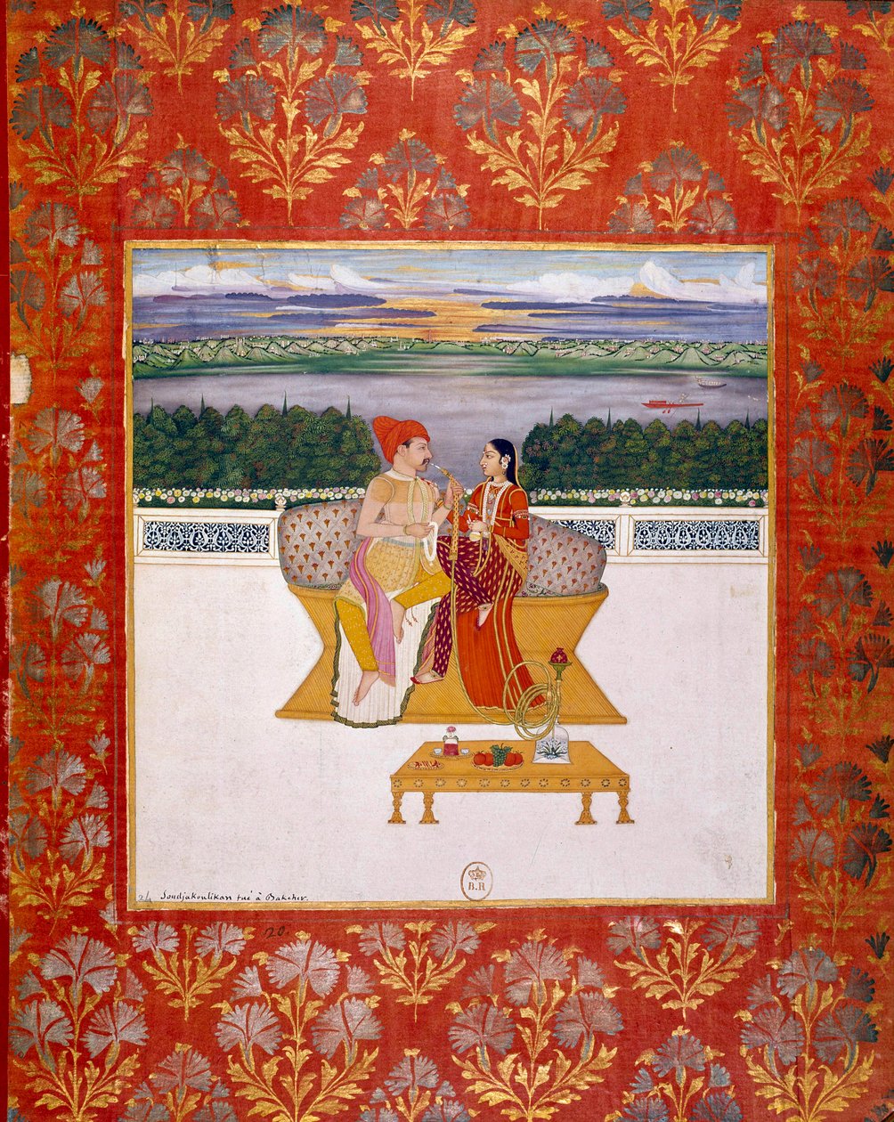 Principe Sudjakoulikan con una dama da Indian School