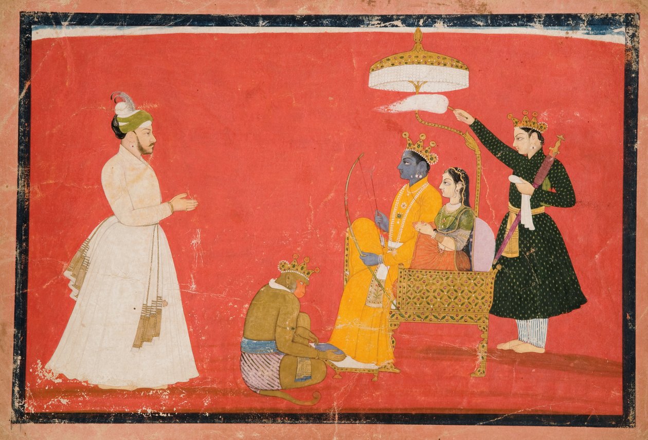 Rama e Sita in trono, c.1750 da Indian School