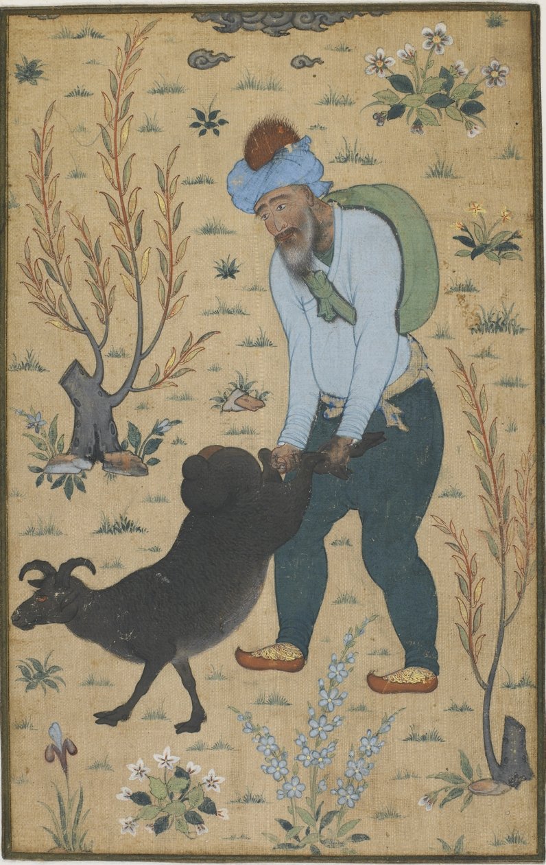 Pastore e capra, dinastia Mughal da Indian School