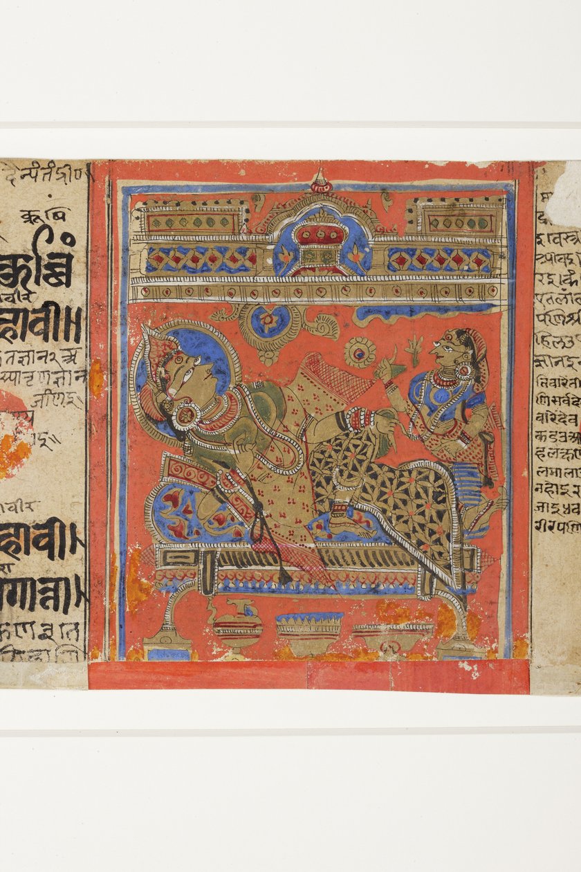 La Brahmani Devananda sul suo divano, dal Kalpasutra da Indian School