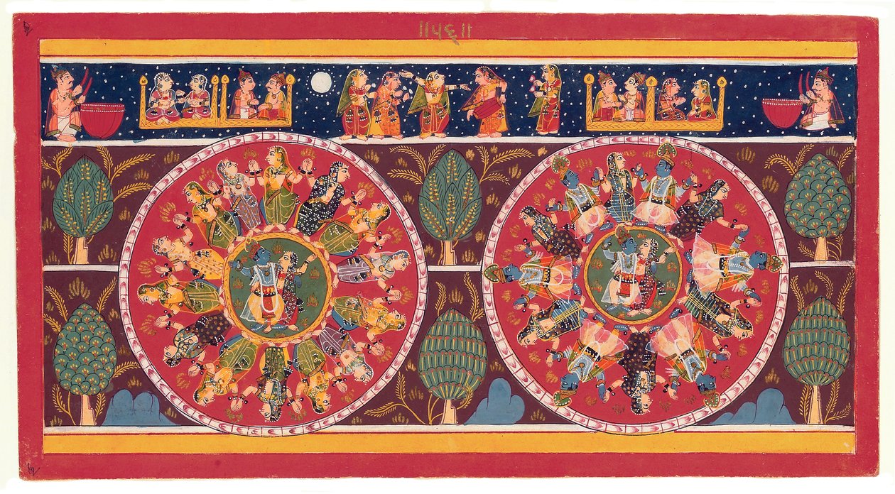 La danza eterna: Rasamandala, da Krishna danza con le pastorelle da Indian School