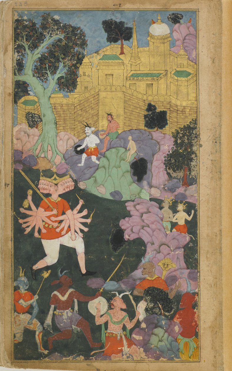Ravana e le sue forze prendono posizione davanti alla città da Indian School