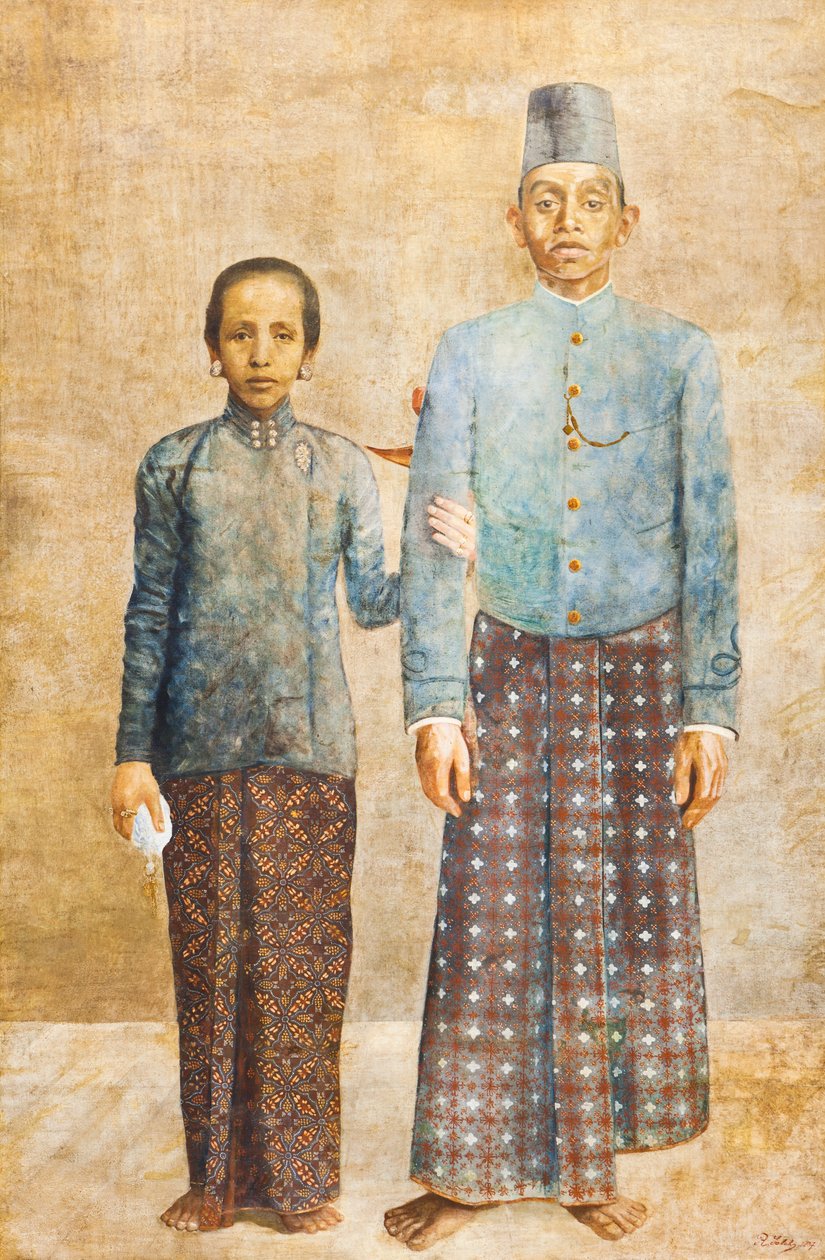 Ritratto di un nobile giavanese e sua moglie, c.1837 da Indonesian School