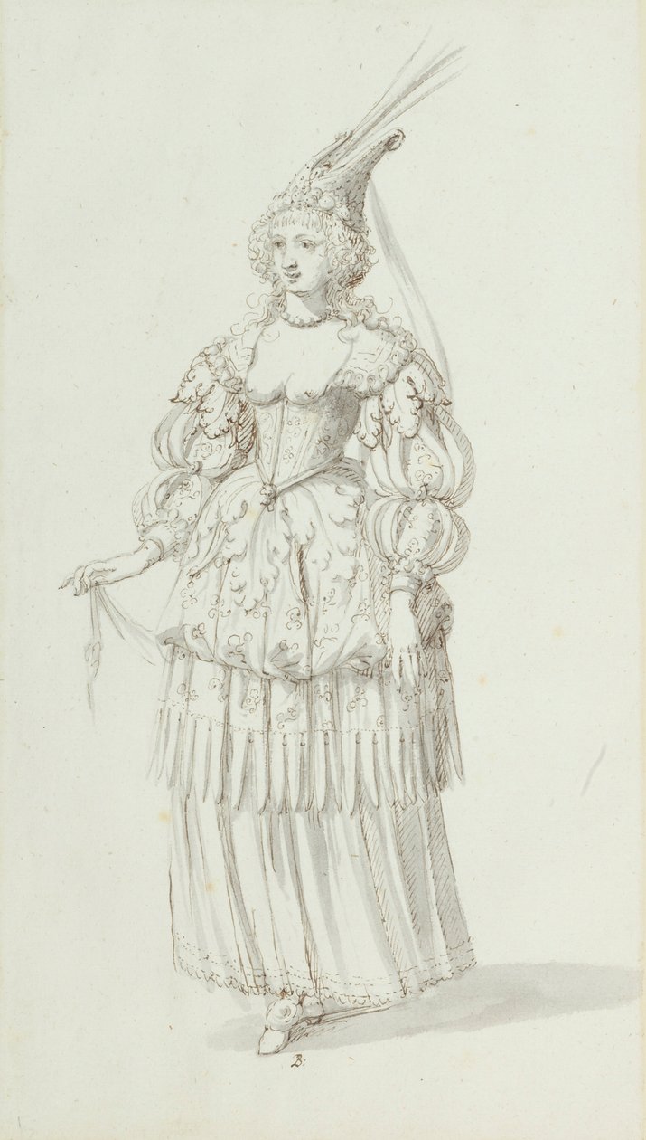 Chloris: schizzo alternativo per Henrietta Maria, c.1631 da Inigo Jones