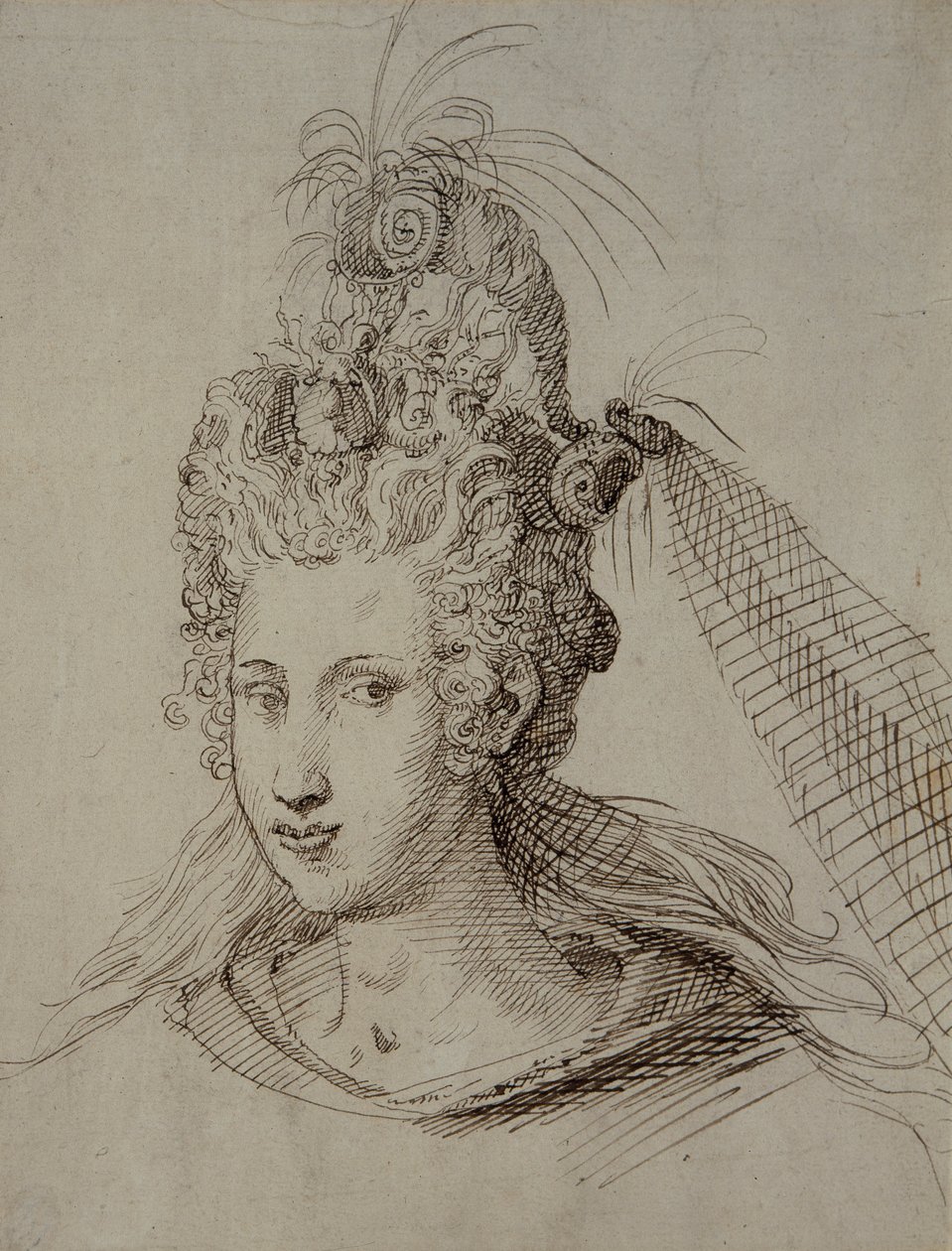 Copricapo, probabilmente per Anna di Danimarca da Inigo Jones