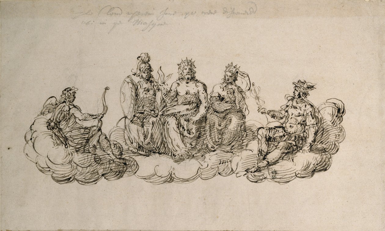 Giove con il Senato degli Dei, c.1622 da Inigo Jones