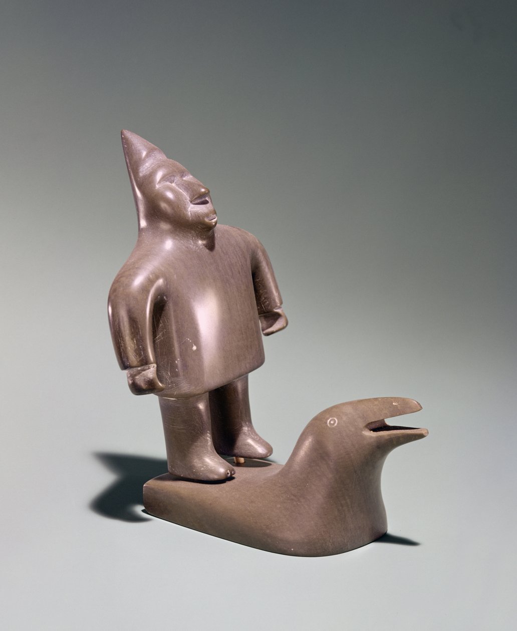 Figura mitologica su una balena, da Cape Dorset da Inuit School