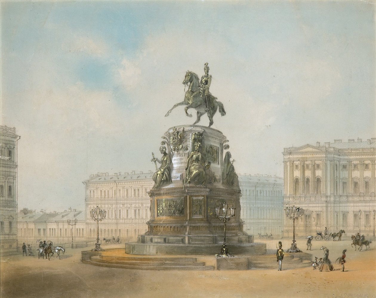 Il monumento equestre di Nicola I di Russia in Piazza Sant