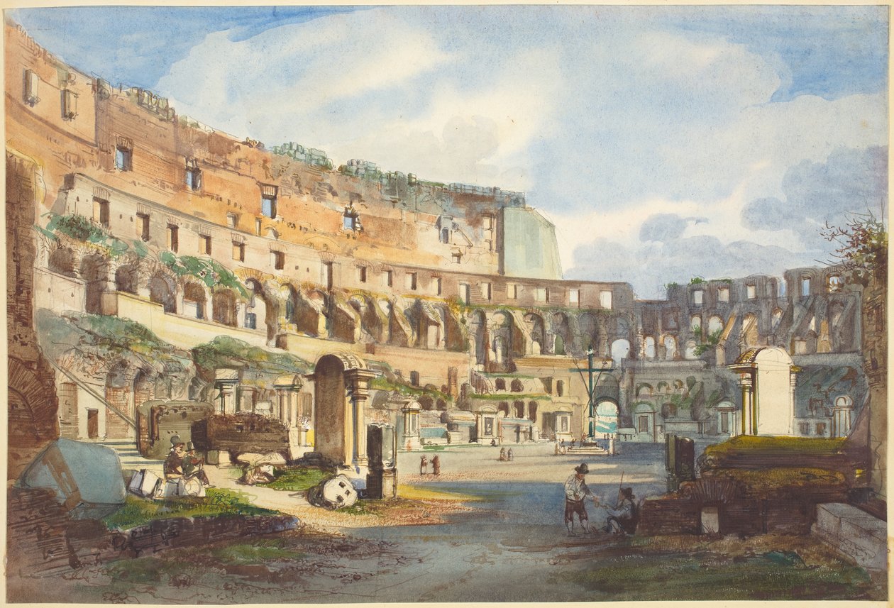Interno del Colosseo da Ippolito Caffi