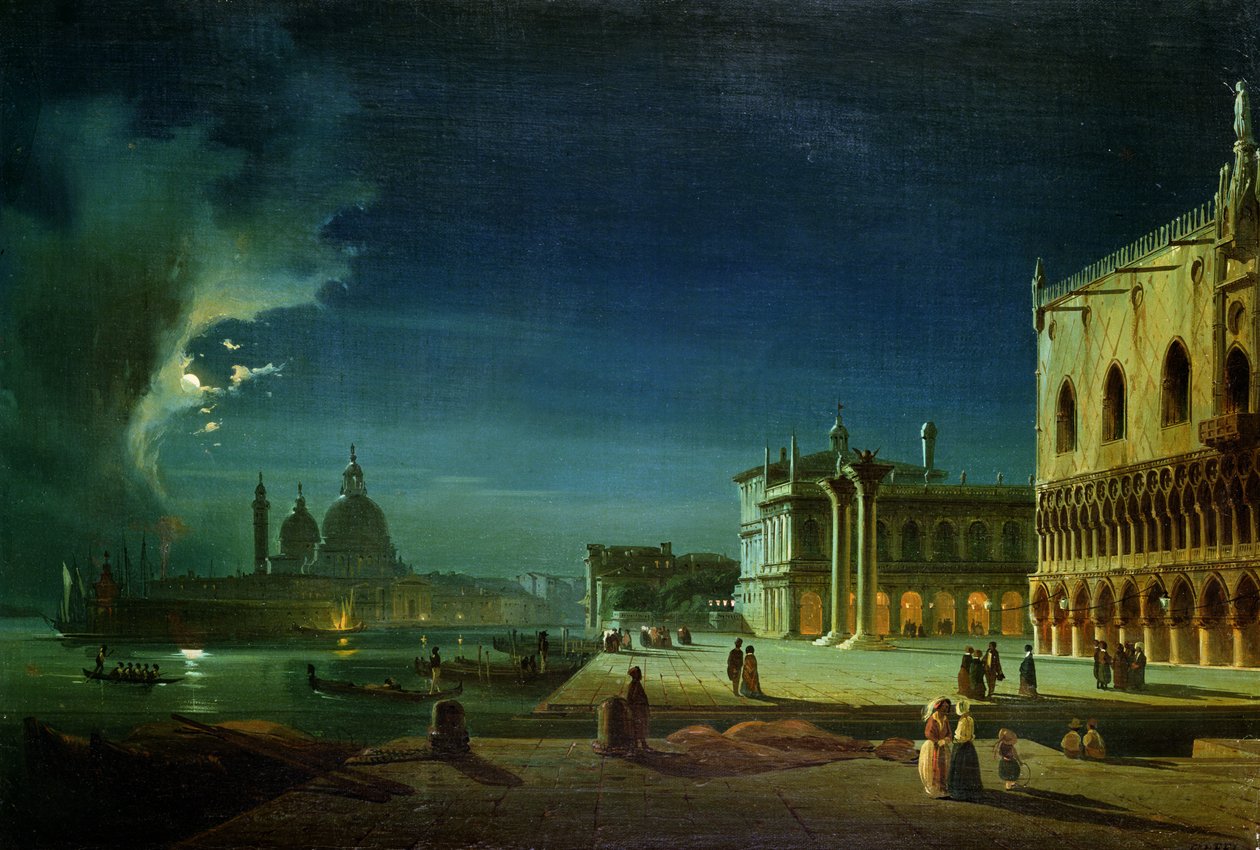 Venezia al chiaro di luna da Ippolito Caffi