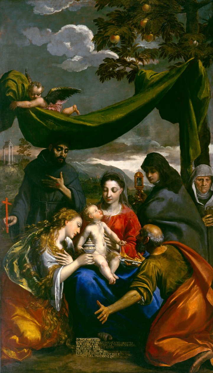 Vergine e Bambino con i Santi Maria Maddalena, Pietro, Chiara, Francesco e un