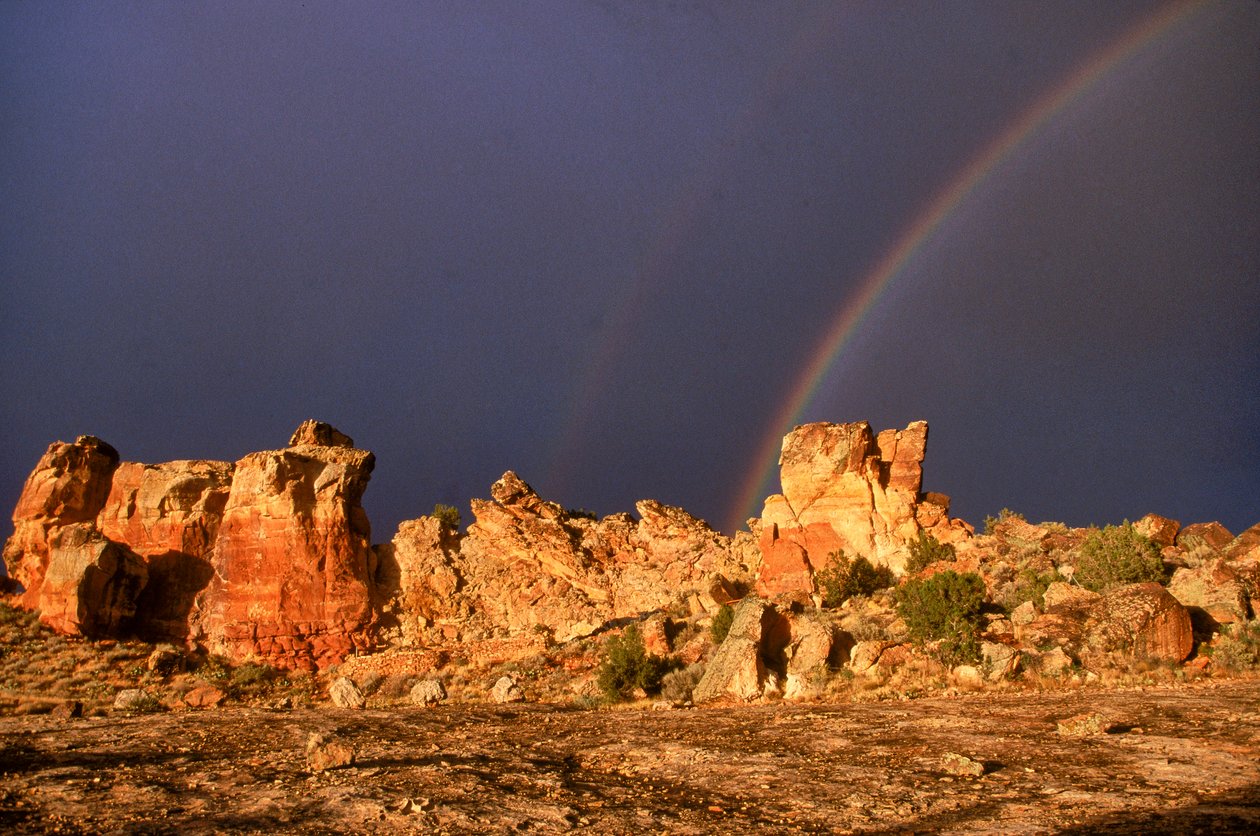 Antico sito Anasazi, Castle Rock, Colorado da Ira Block