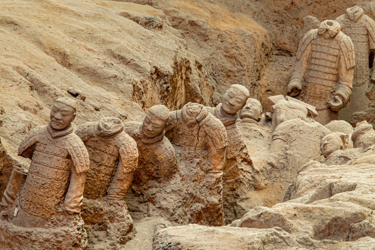 Al Museo dei Guerrieri di Terracotta, scene dei vari guerrieri nell