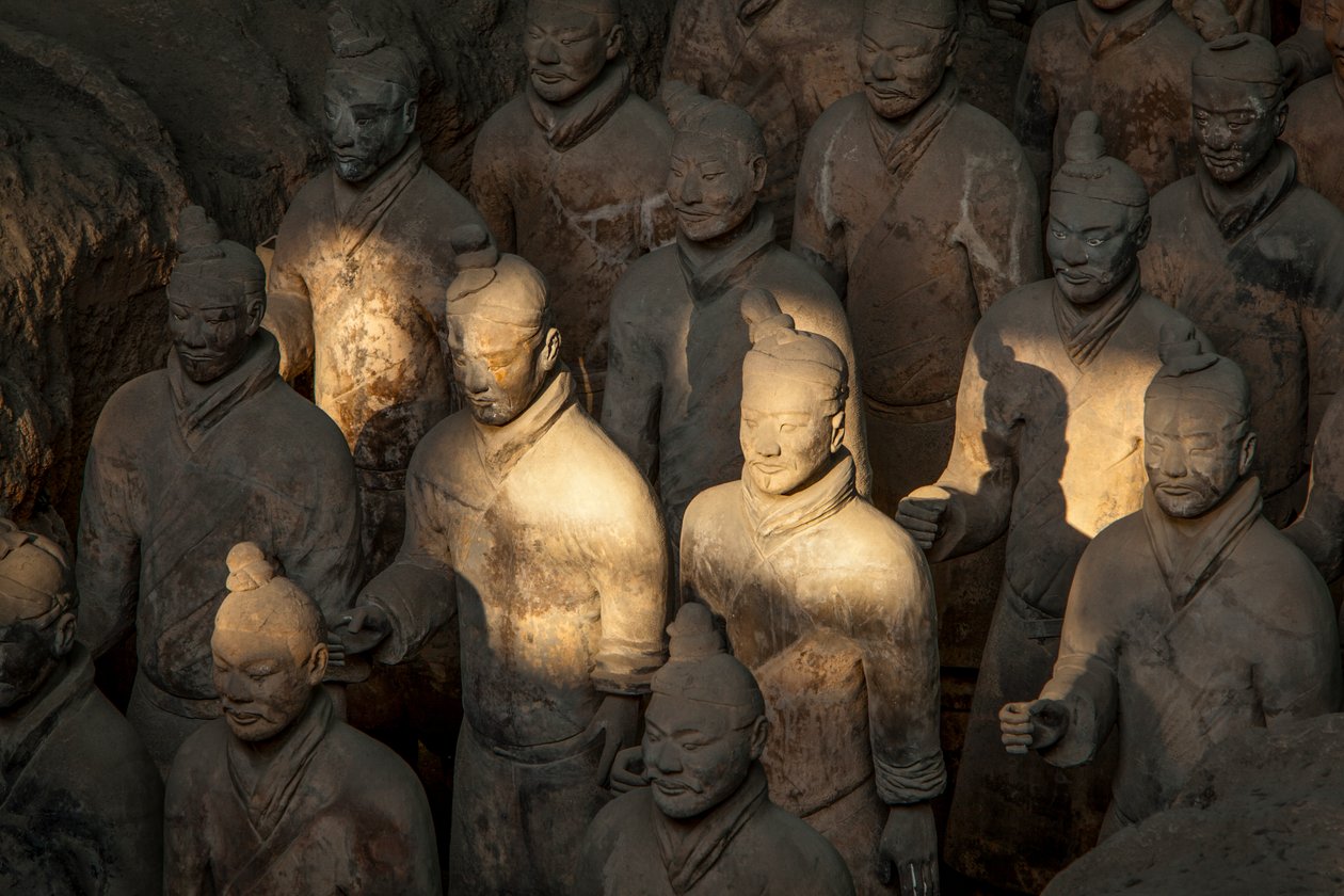 Al Museo dei Guerrieri di Terracotta, scene dei vari guerrieri nell