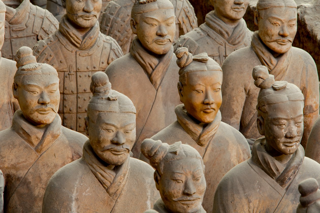 Al Museo dei Guerrieri di Terracotta, scene dei vari guerrieri nell