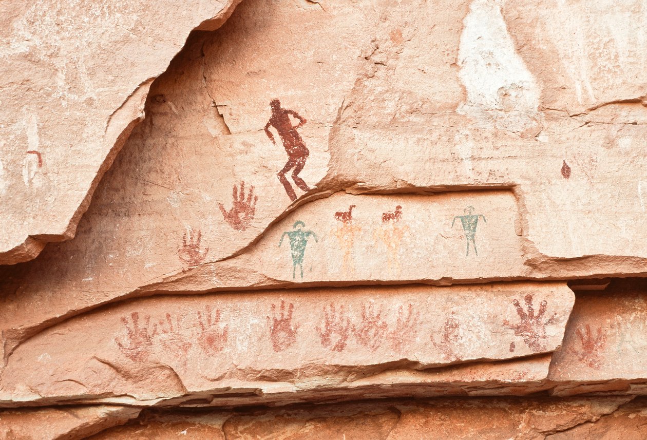 Arte rupestre degli Anasazi e altri primi abitanti dei pueblos dei Quattro Angoli da Ira Block