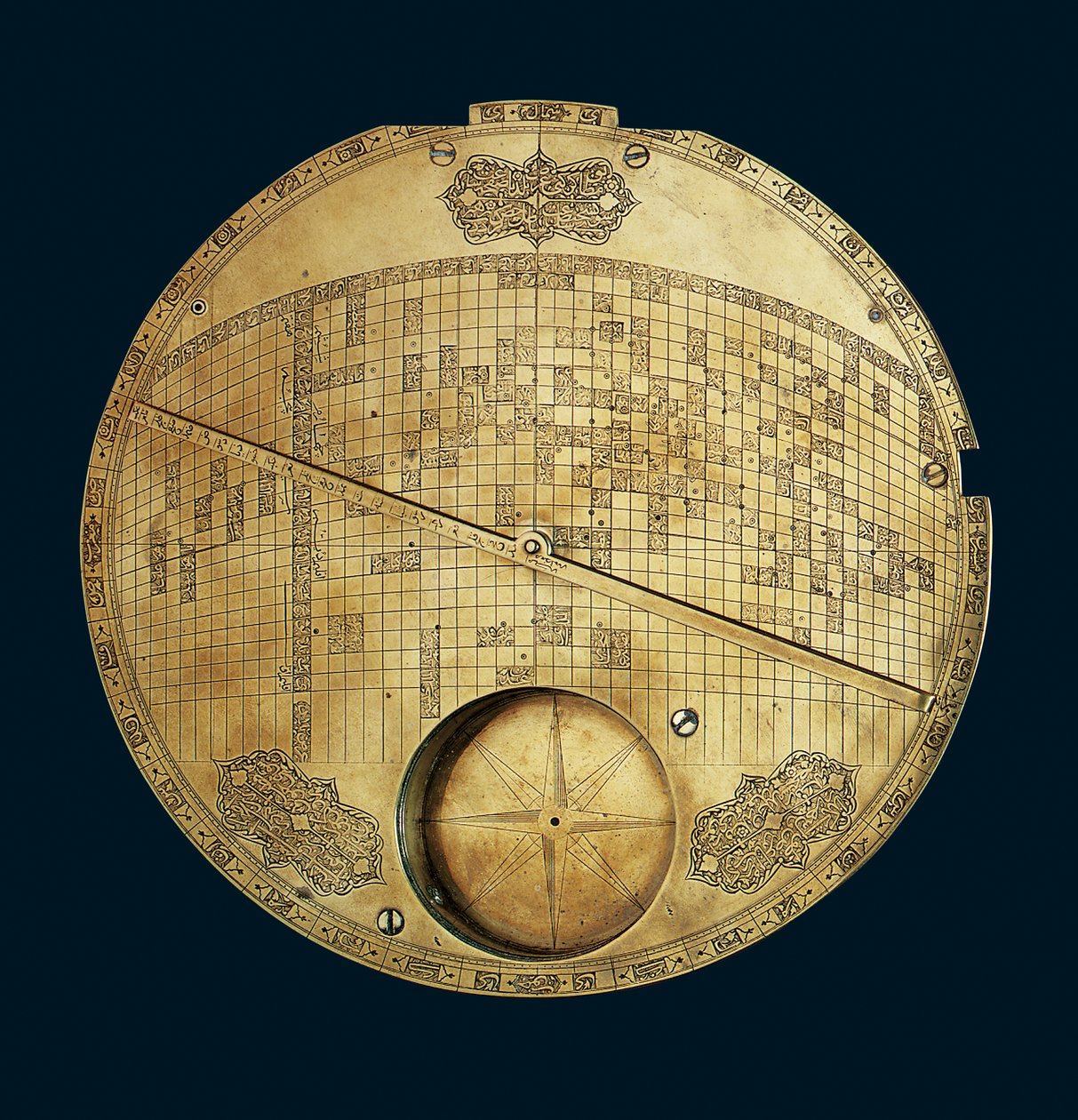 Mappa del mondo centrata su La Mecca, dinastia safavide, da Isfahan da Iranian School