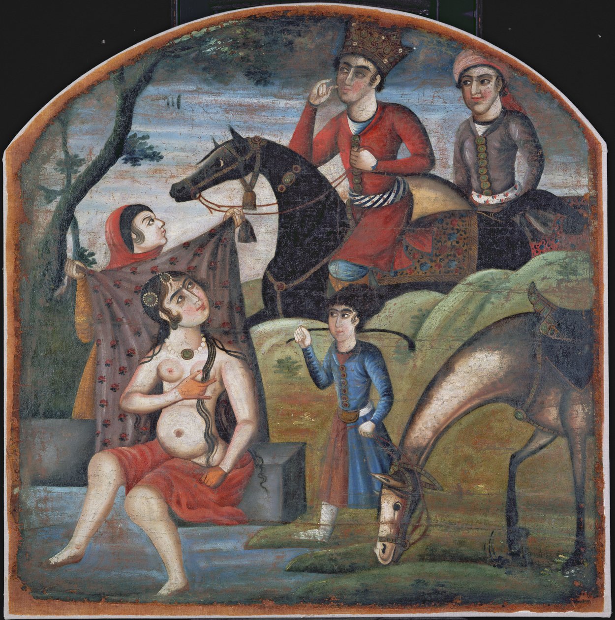 Khusraw scopre Shirin che fa il bagno da Iranian School