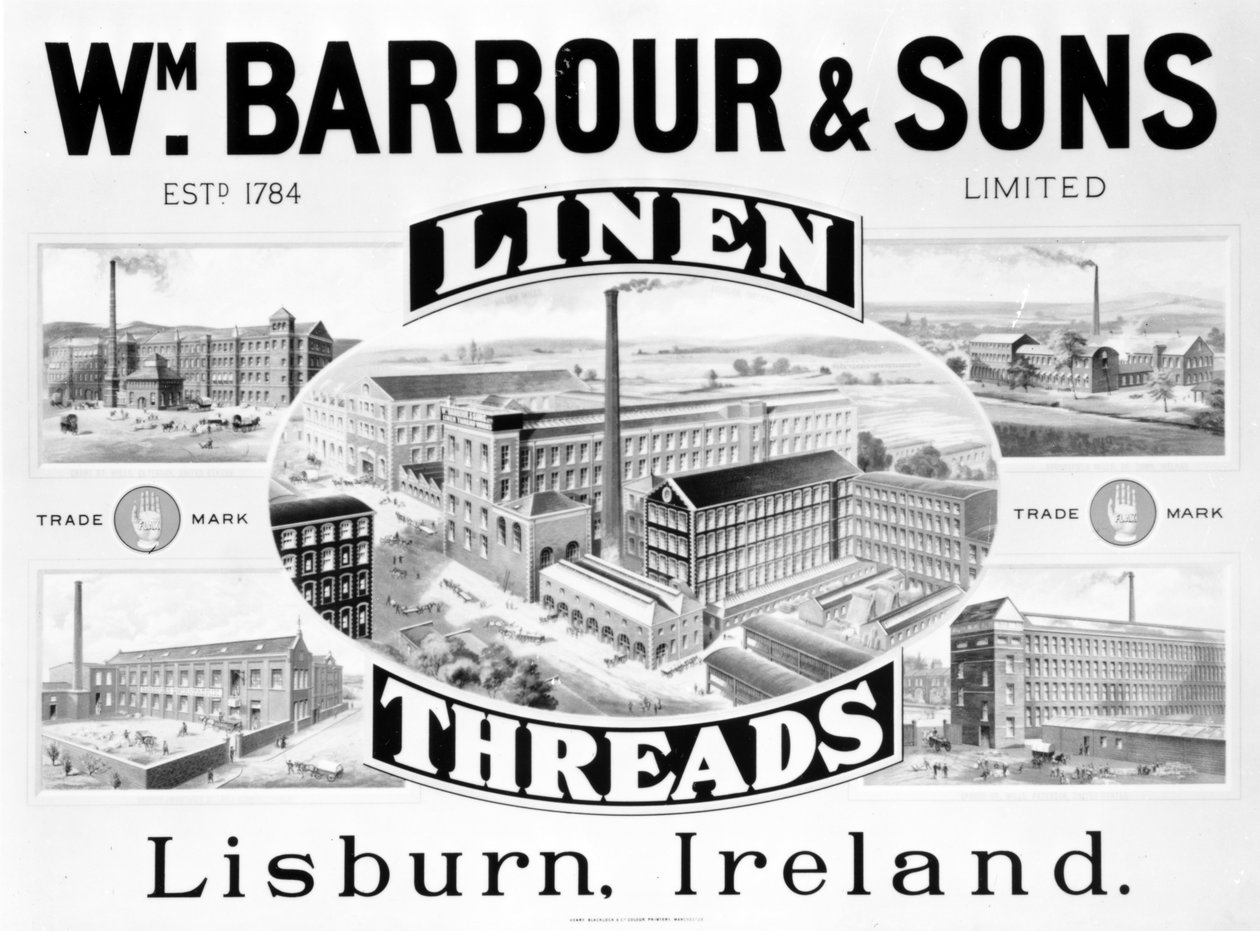 Pubblicità per Wm. Barbour e Figli da Irish School