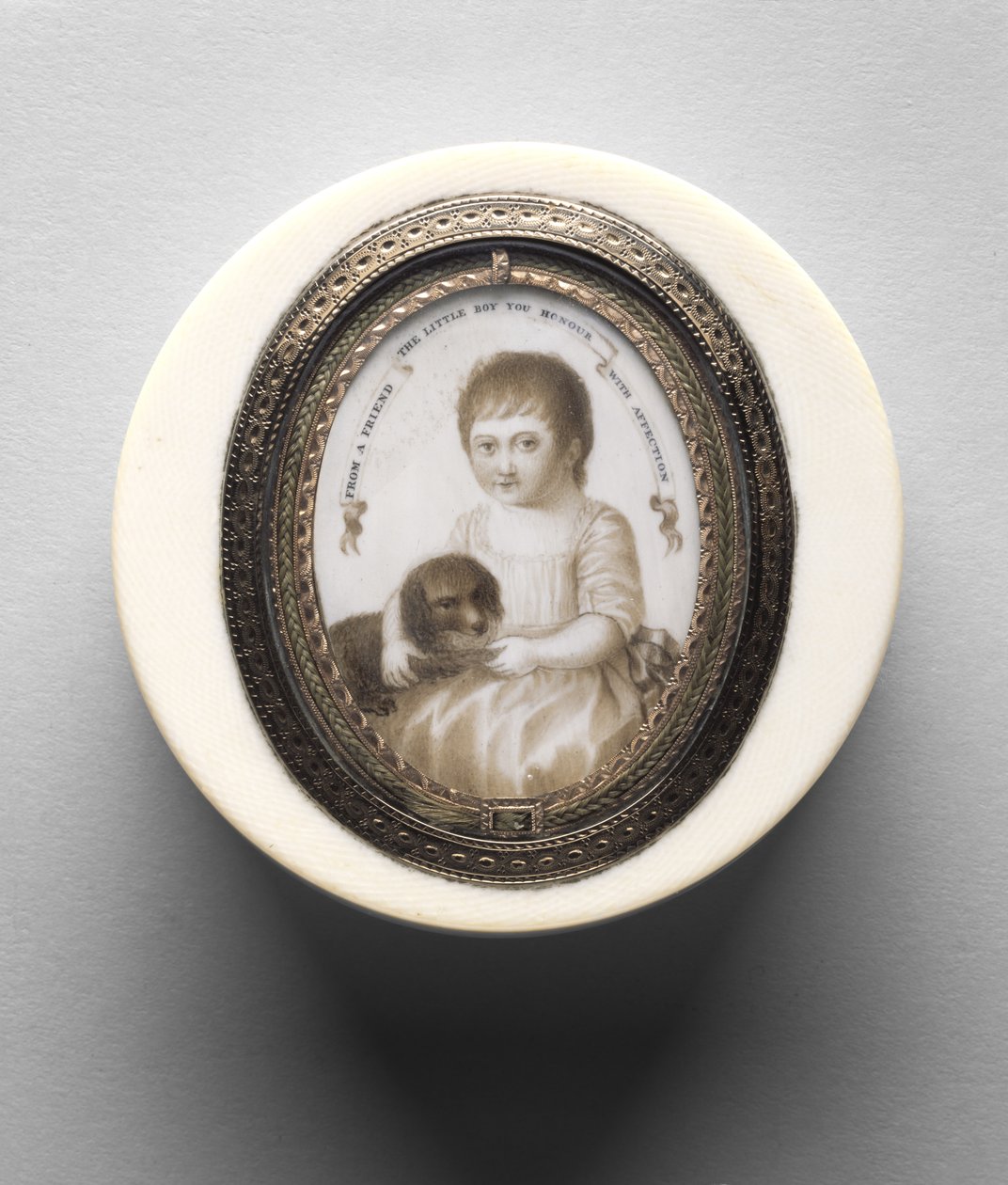 Scatola con ritratto di un ragazzo, c.1790 da Irish School