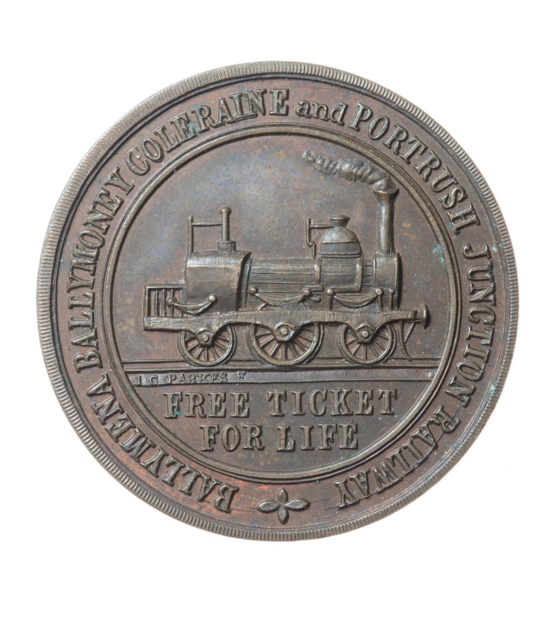 Pass per direttore della Ballymena, Ballymoney, Coleraine e Portrush Junction Railway, Irlanda da Irish School