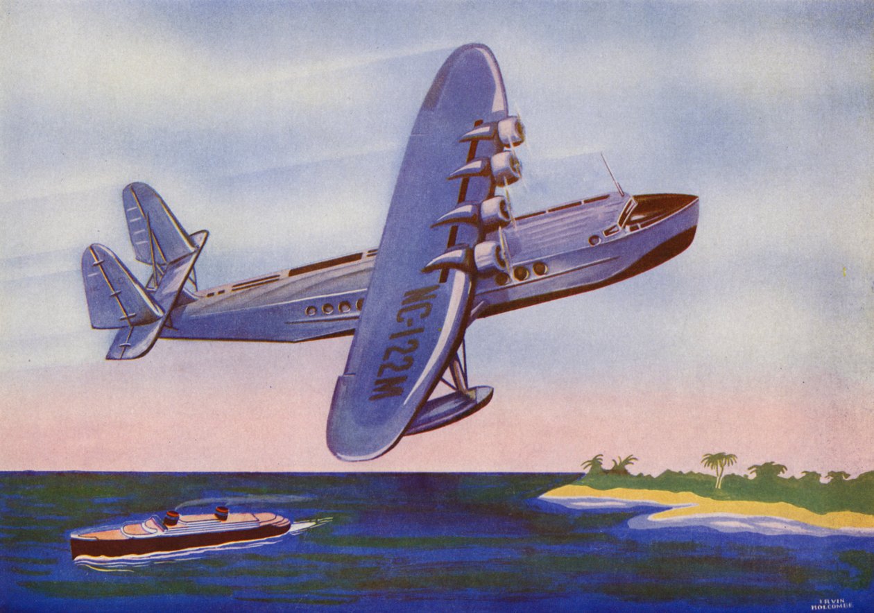 Sikorsky S-42, Bermuda Clipper (litografia a colori) da Irvin L. Holcombe