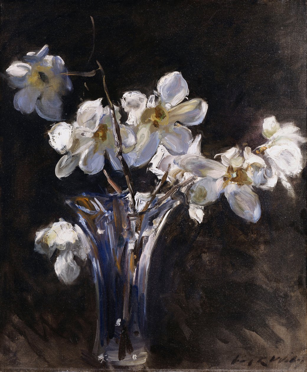 Magnolie in un vaso da Irving Ramsay Wiles