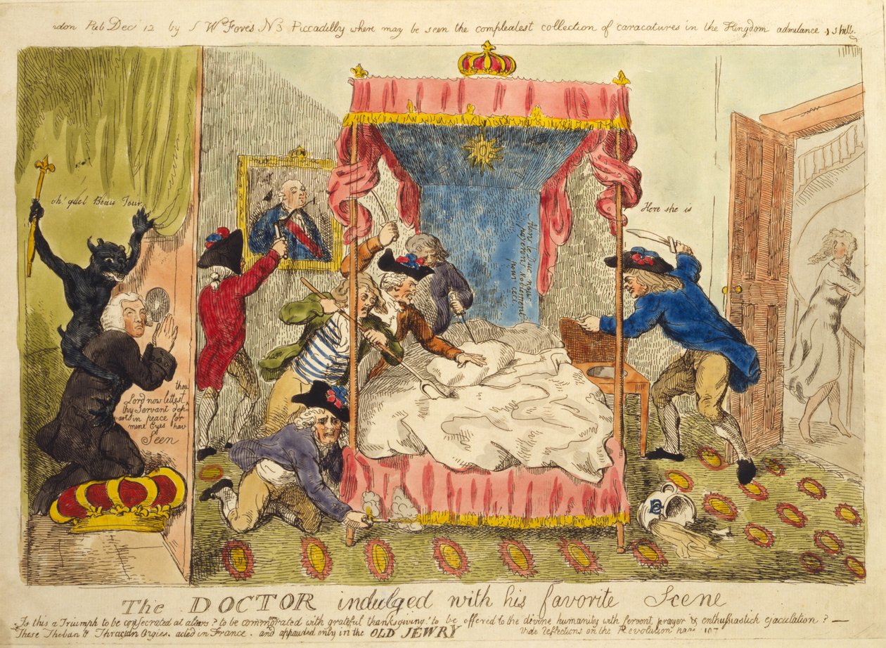 Il dottore si concede la sua scena preferita, 1790 da Isaac Cruikshank