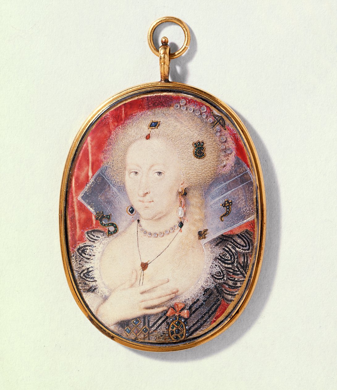 Ritratto di Anna di Danimarca, c.1612 da Isaac Oliver