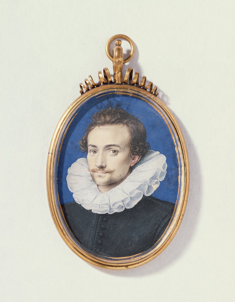 Ritratto di un uomo in nero, c.1590-1600 da Isaac Oliver