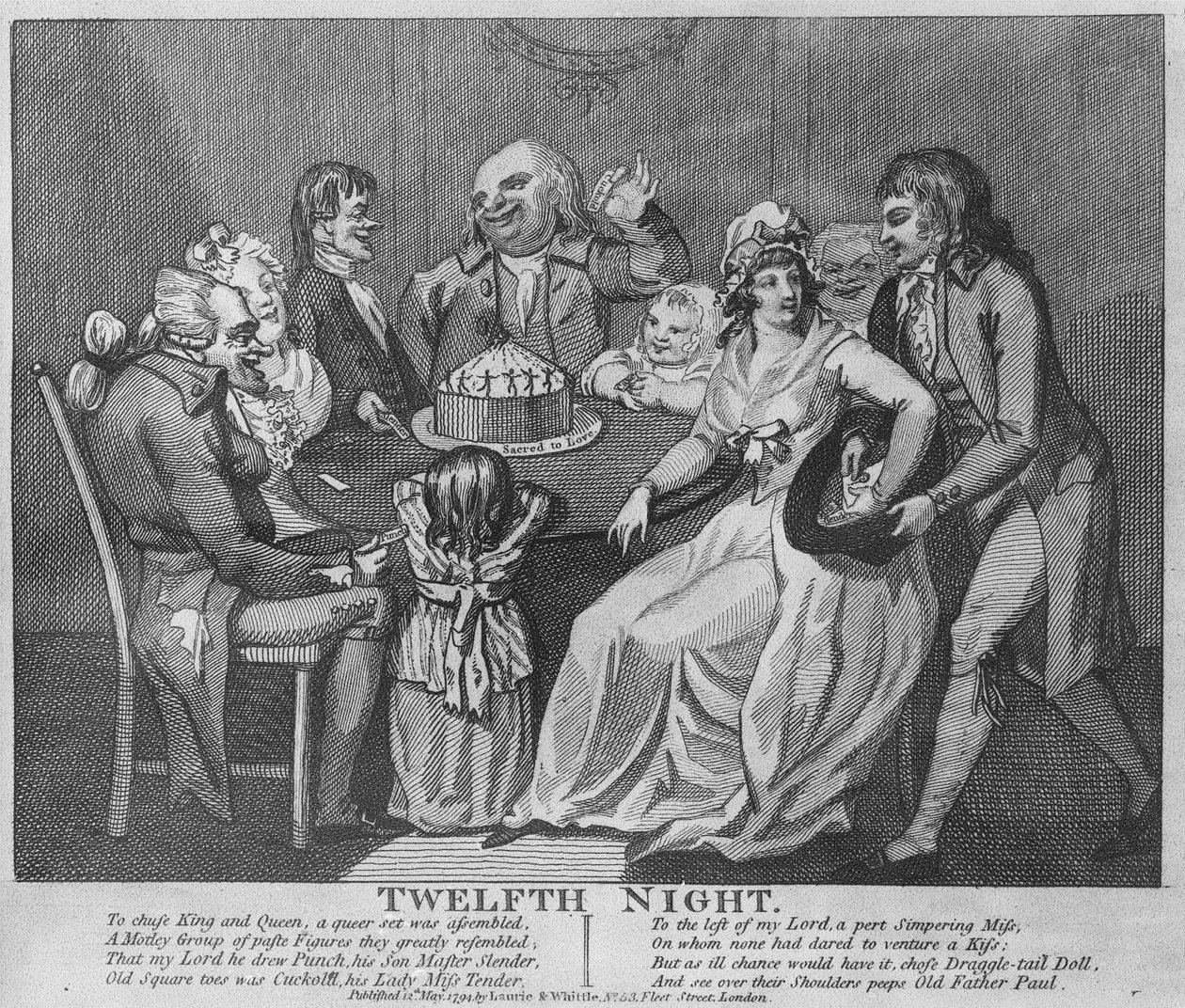 La Dodicesima Notte, 1794 da Isaac Robert Cruikshank