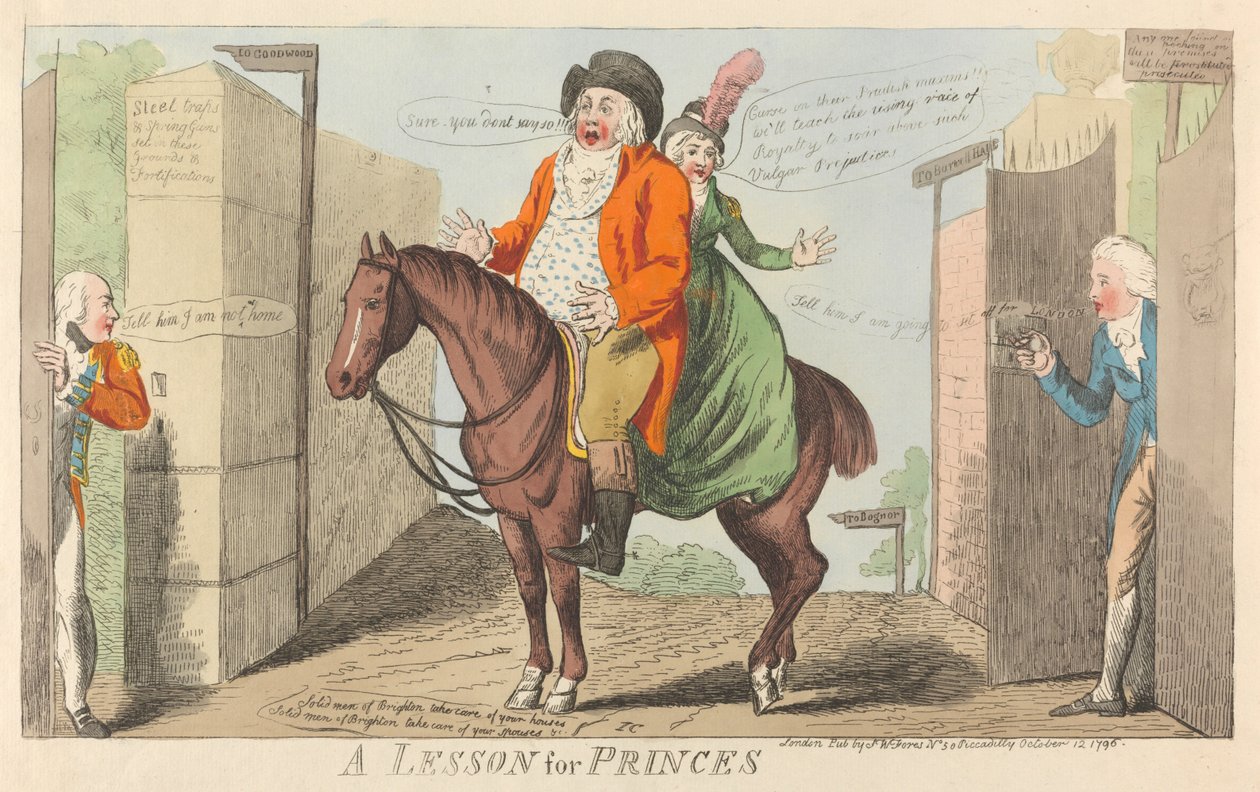 Eine Lektion für Prinzen da Isaac Cruikshank