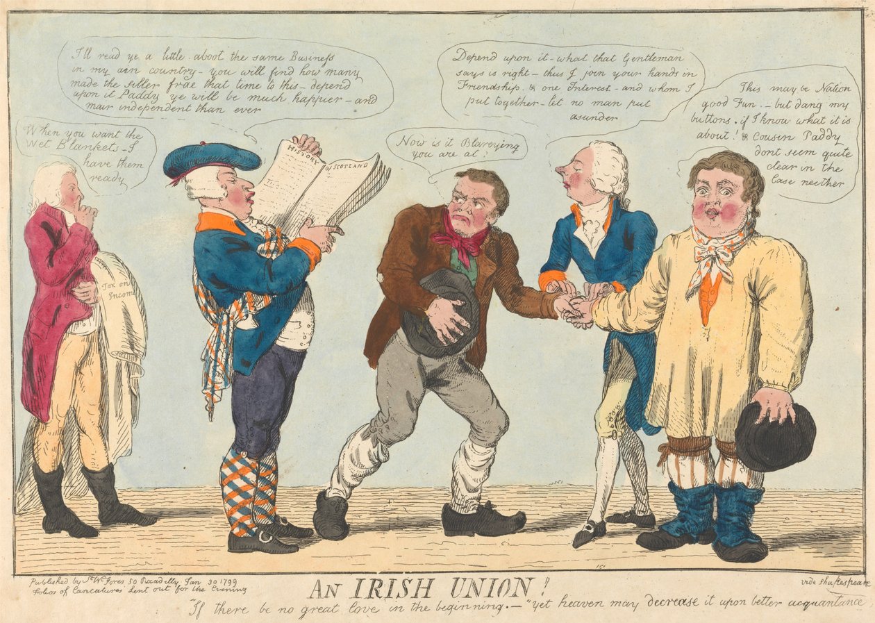 Eine irische Union da Isaac Cruikshank
