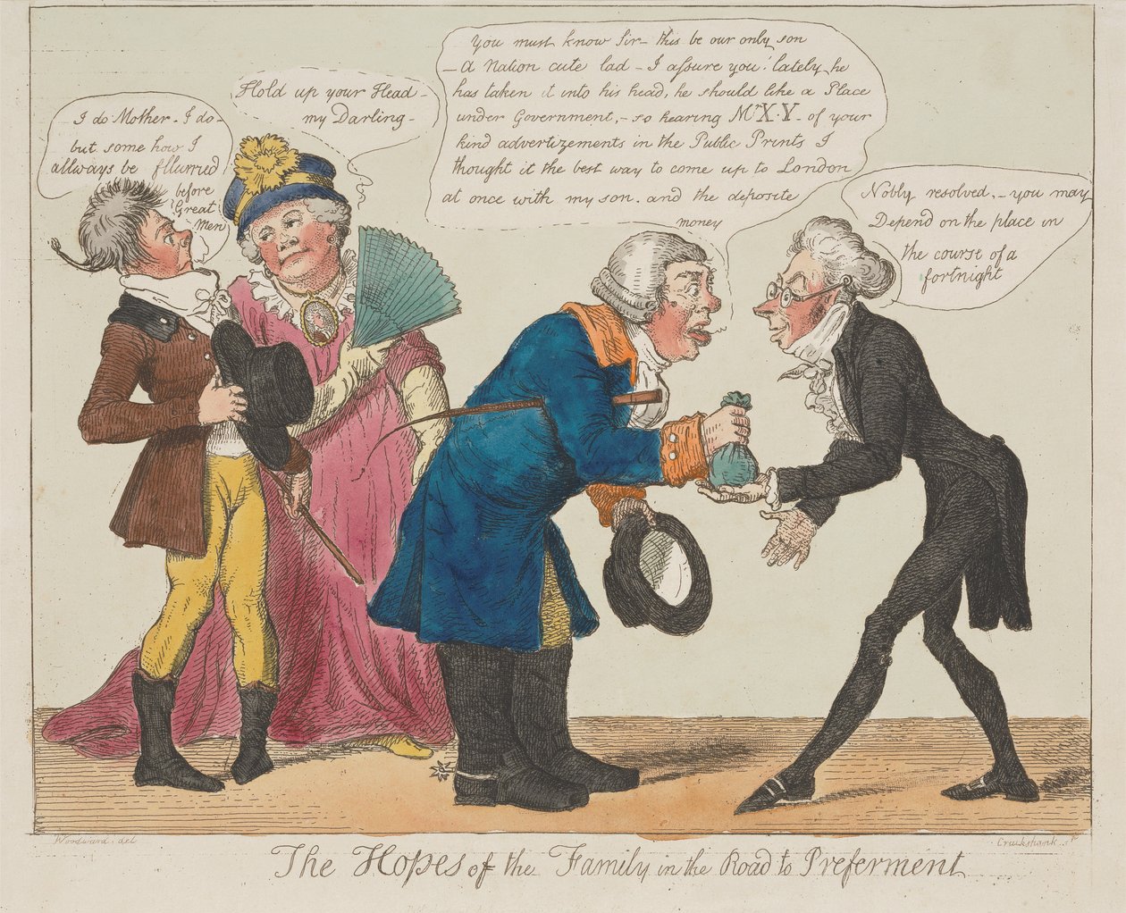 Die Hoffnungen der Familie auf dem Weg zur Bevorzugung da Isaac Cruikshank