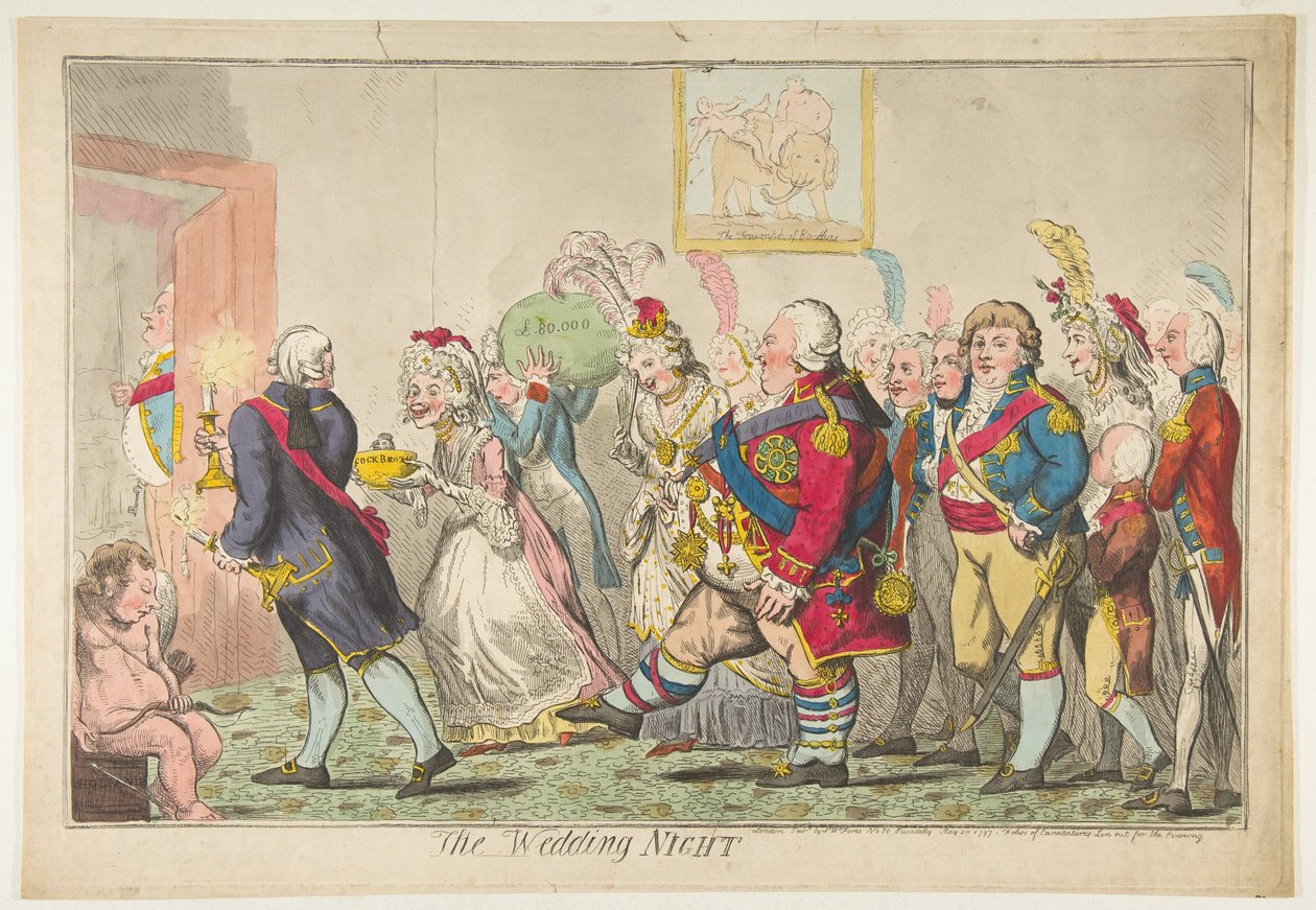 La Notte di Nozze, 20 maggio 1797 da Isaac Cruikshank