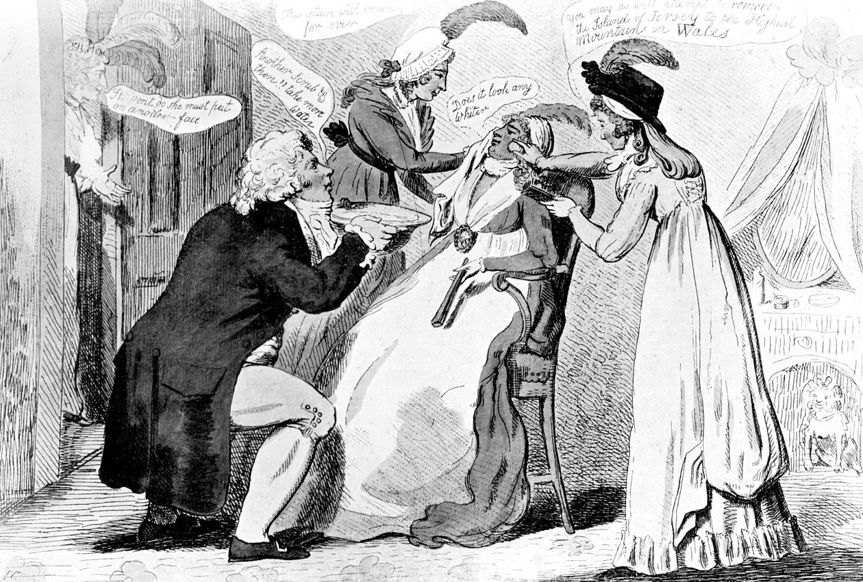 Lavare il moro, 1795 da Isaac Cruikshank
