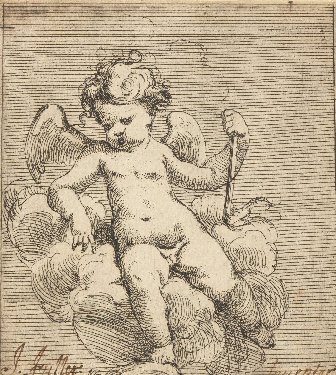 Putto che tiene una torcia da Isaac Fuller