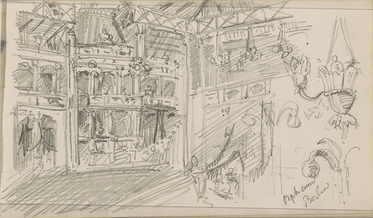 Interno del teatro Orpheum a Berlino da Isaac Gosschalk
