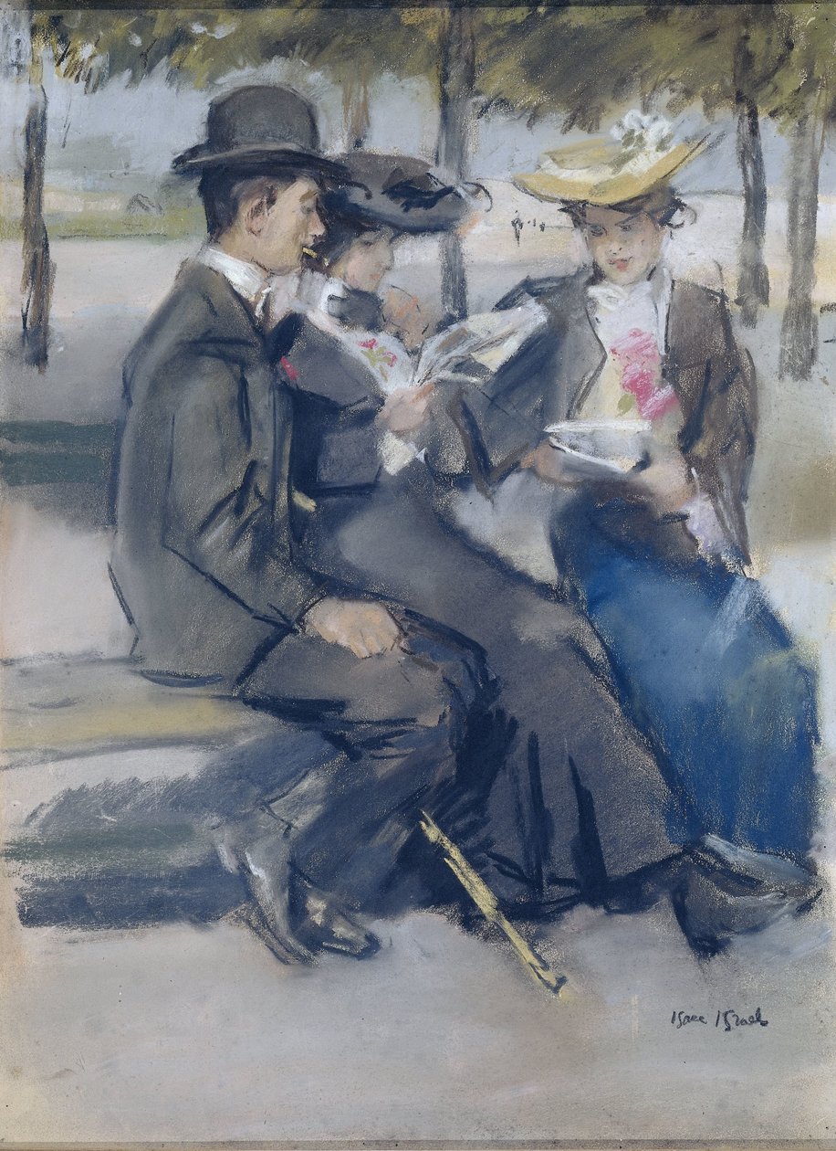 Nel Bois de Boulogne vicino a Parigi da Isaac Israels (signed by artist)